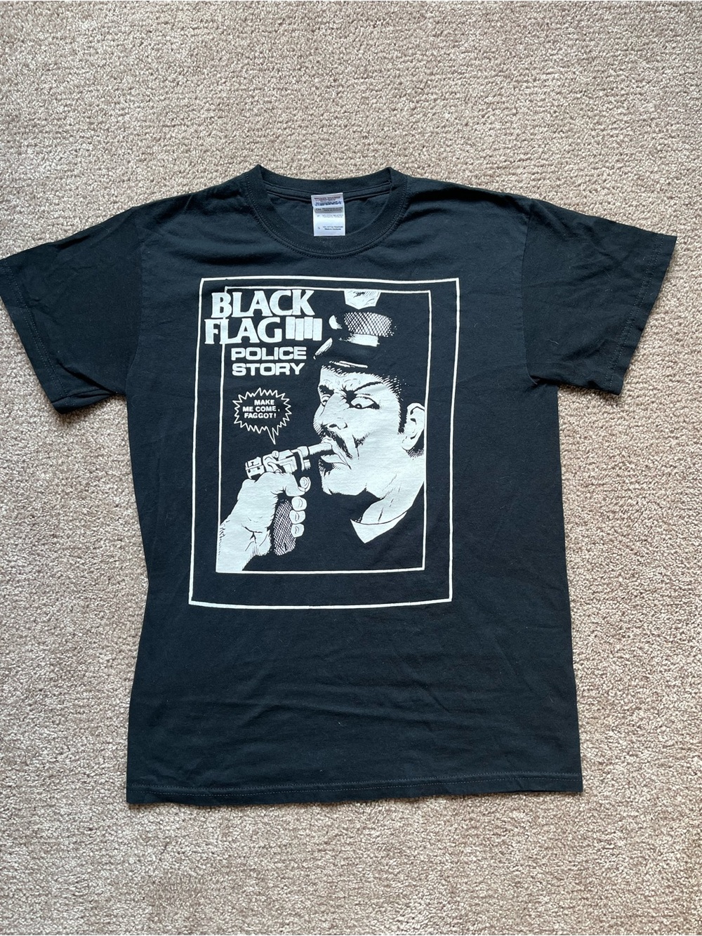 VTG 00’s / Y2K Black Flag Police Story Black Band Tee